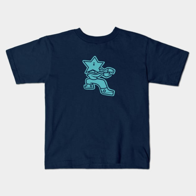 Weird dance star. Simple design Kids T-Shirt by croquis design